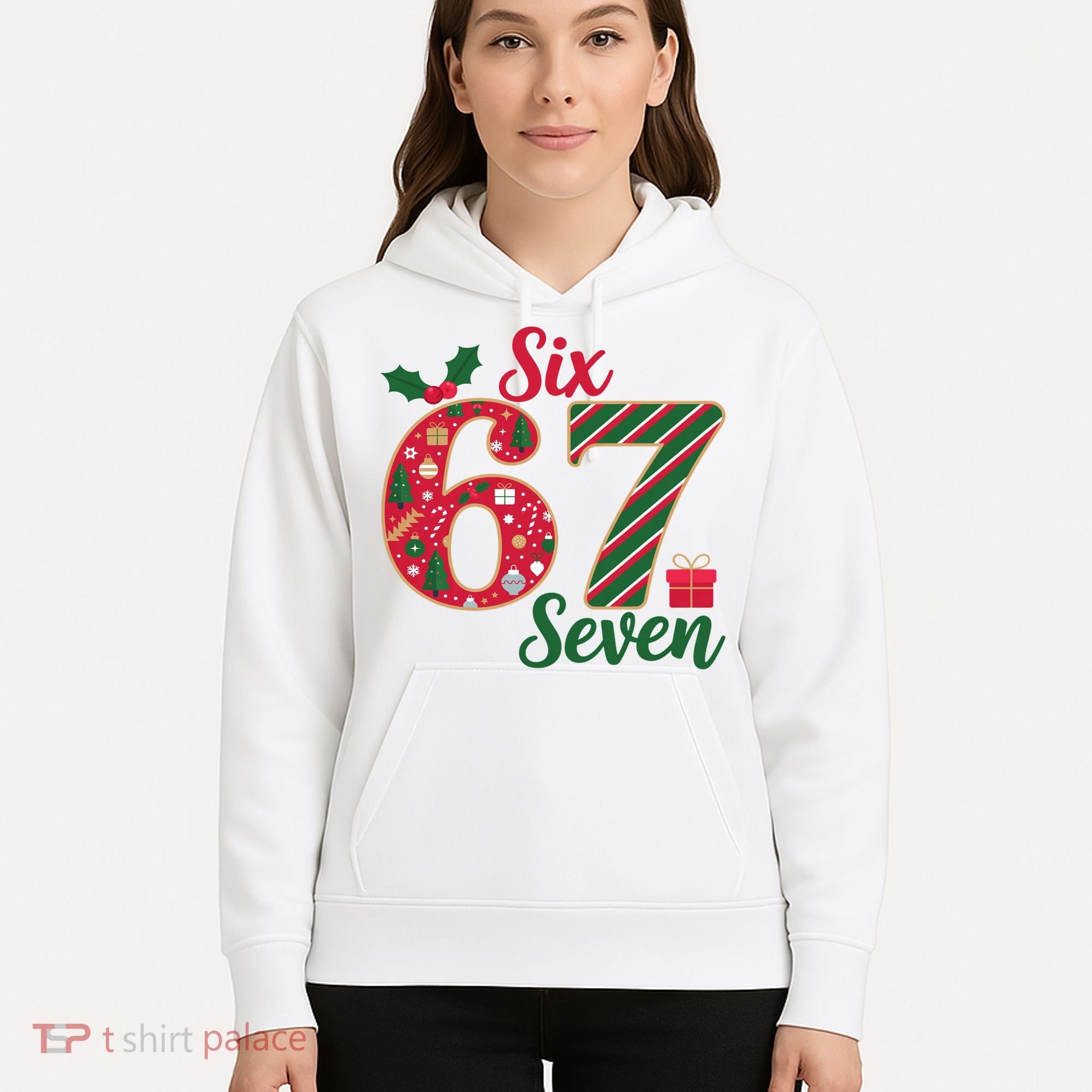 67 Christmas Festive 6-7 Six Seven Meme Hoodie