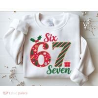 67 Christmas Festive 6-7 Six Seven Meme Sweatshirt thumb 2