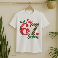 67 Christmas Festive 6-7 Six Seven Meme T-Shirt thumb 2