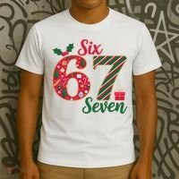 67 Christmas Festive 6-7 Six Seven Meme T-Shirt thumb 3