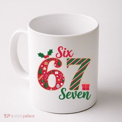 67 Christmas Festive 6-7 Six Seven Meme Coffee Mug