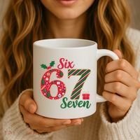 67 Christmas Festive 6-7 Six Seven Meme Coffee Mug thumb 3