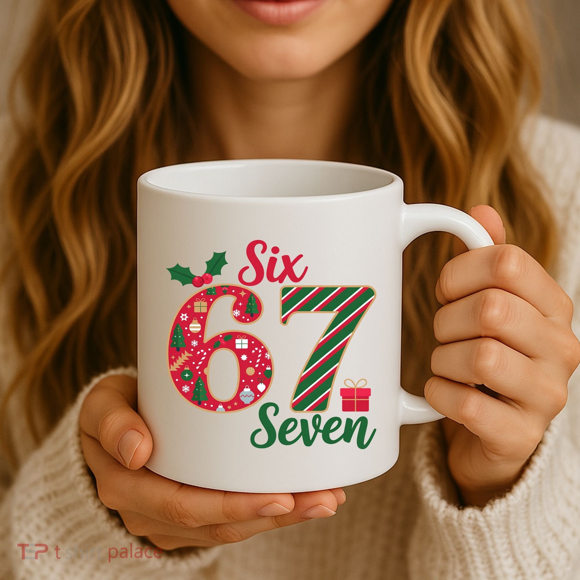 67 Christmas Festive 6-7 Six Seven Meme Coffee Mug