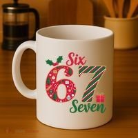 67 Christmas Festive 6-7 Six Seven Meme Coffee Mug thumb 4