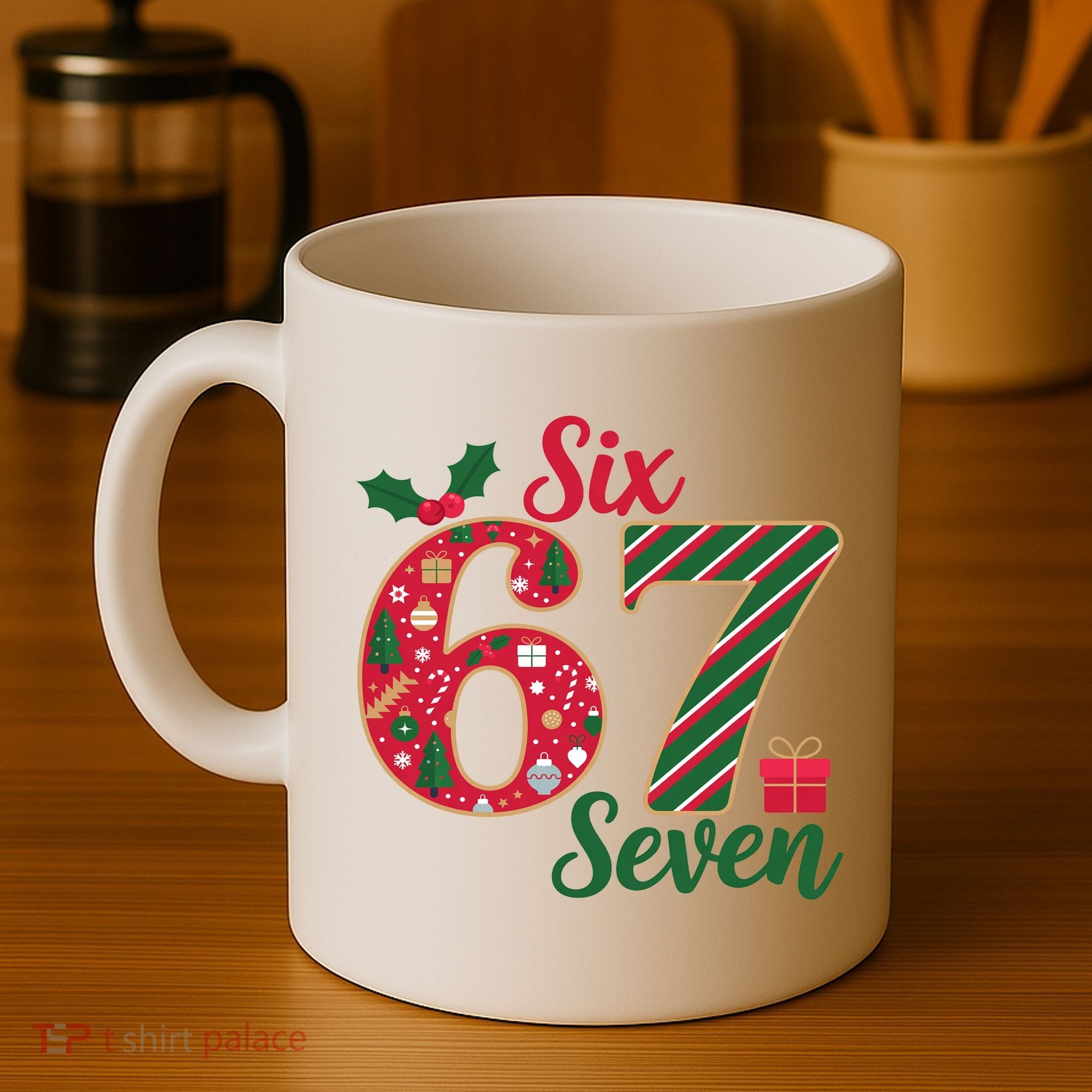 67 Christmas Festive 6-7 Six Seven Meme Coffee Mug