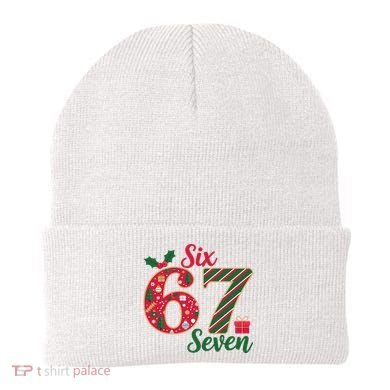 67 Christmas Festive 6-7 Six Seven Meme Beanie