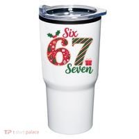 67 Christmas Festive 6-7 Six Seven Meme Tumbler thumb 0