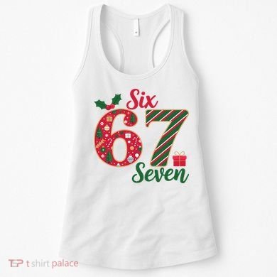 67 Christmas Festive 6-7 Six Seven Meme Women's Tank Top