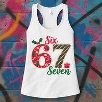 67 Christmas Festive 6-7 Six Seven Meme Women's Tank Top thumb 3