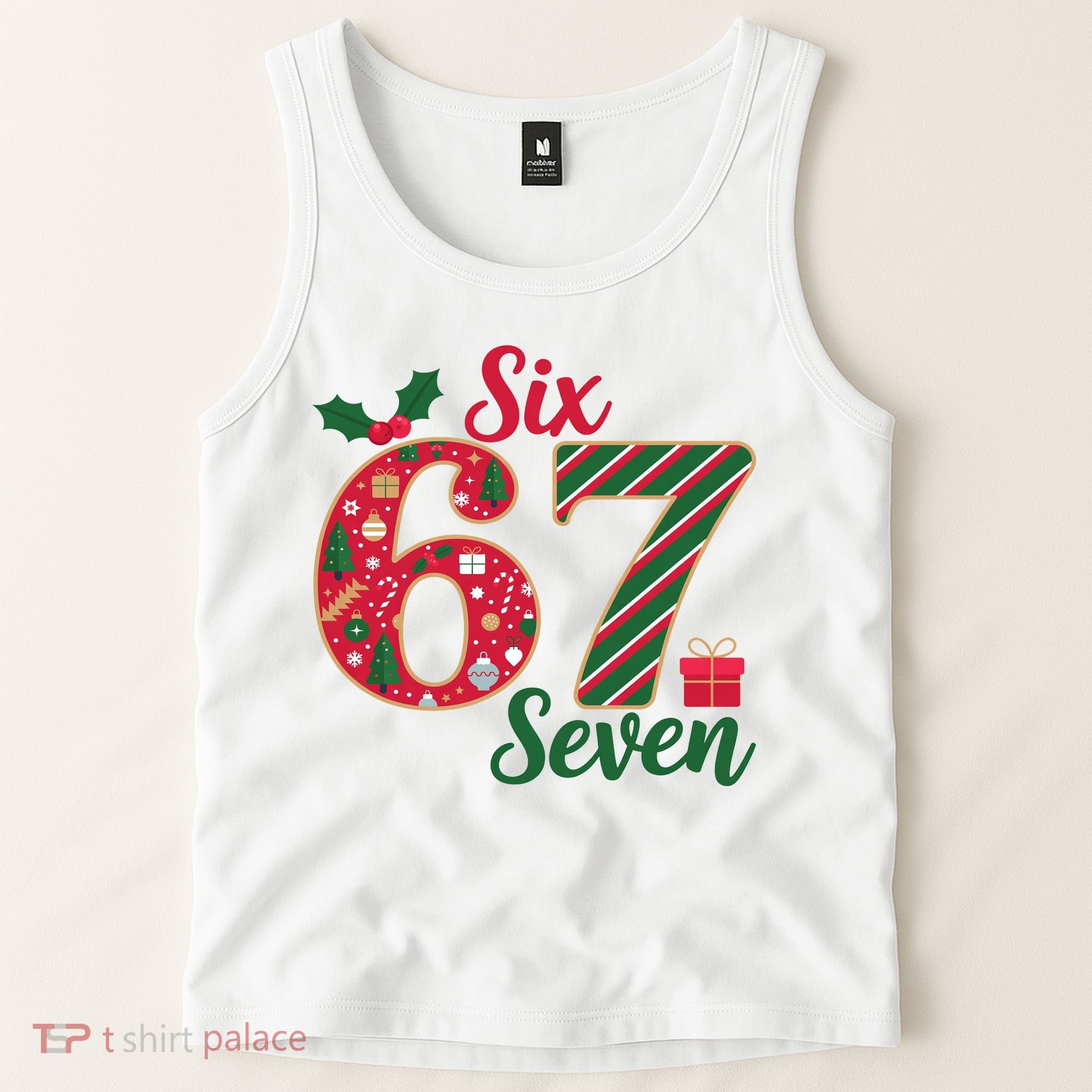 67 Christmas Festive 6-7 Six Seven Meme Tank Top