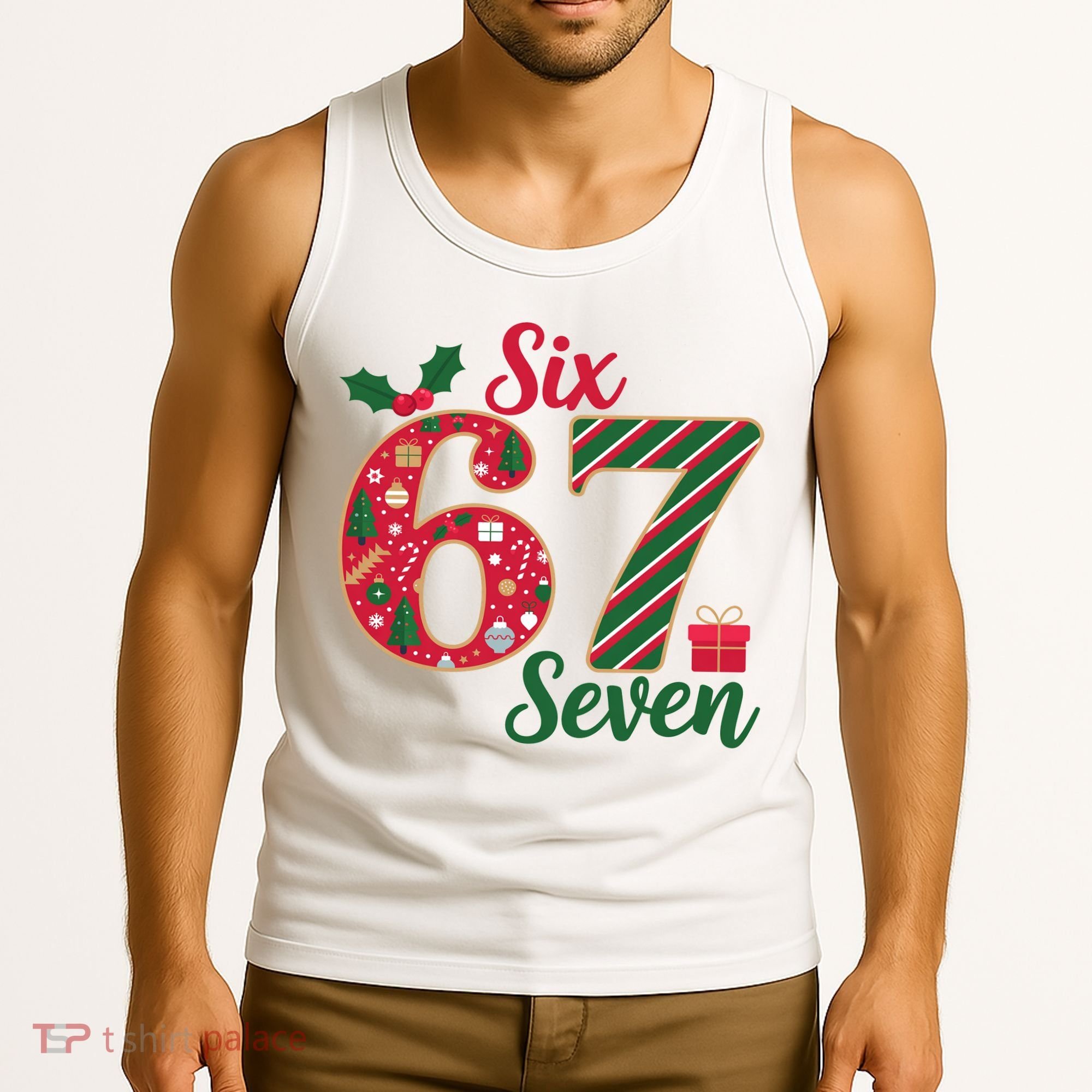 67 Christmas Festive 6-7 Six Seven Meme Tank Top