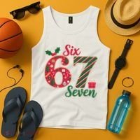 67 Christmas Festive 6-7 Six Seven Meme Tank Top thumb 4
