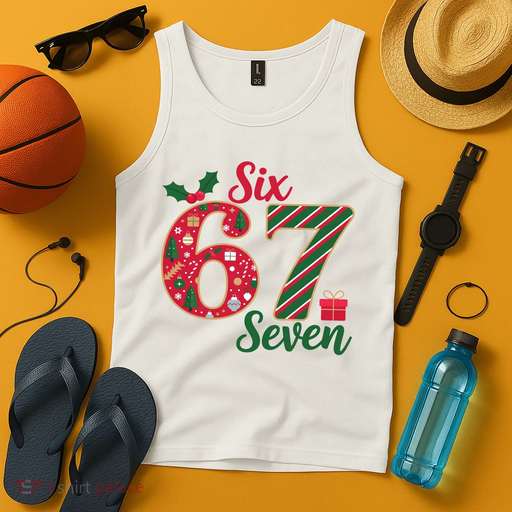67 Christmas Festive 6-7 Six Seven Meme Tank Top
