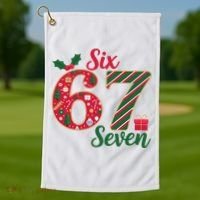 67 Christmas Festive 6-7 Six Seven Meme Golf Towel thumb 1