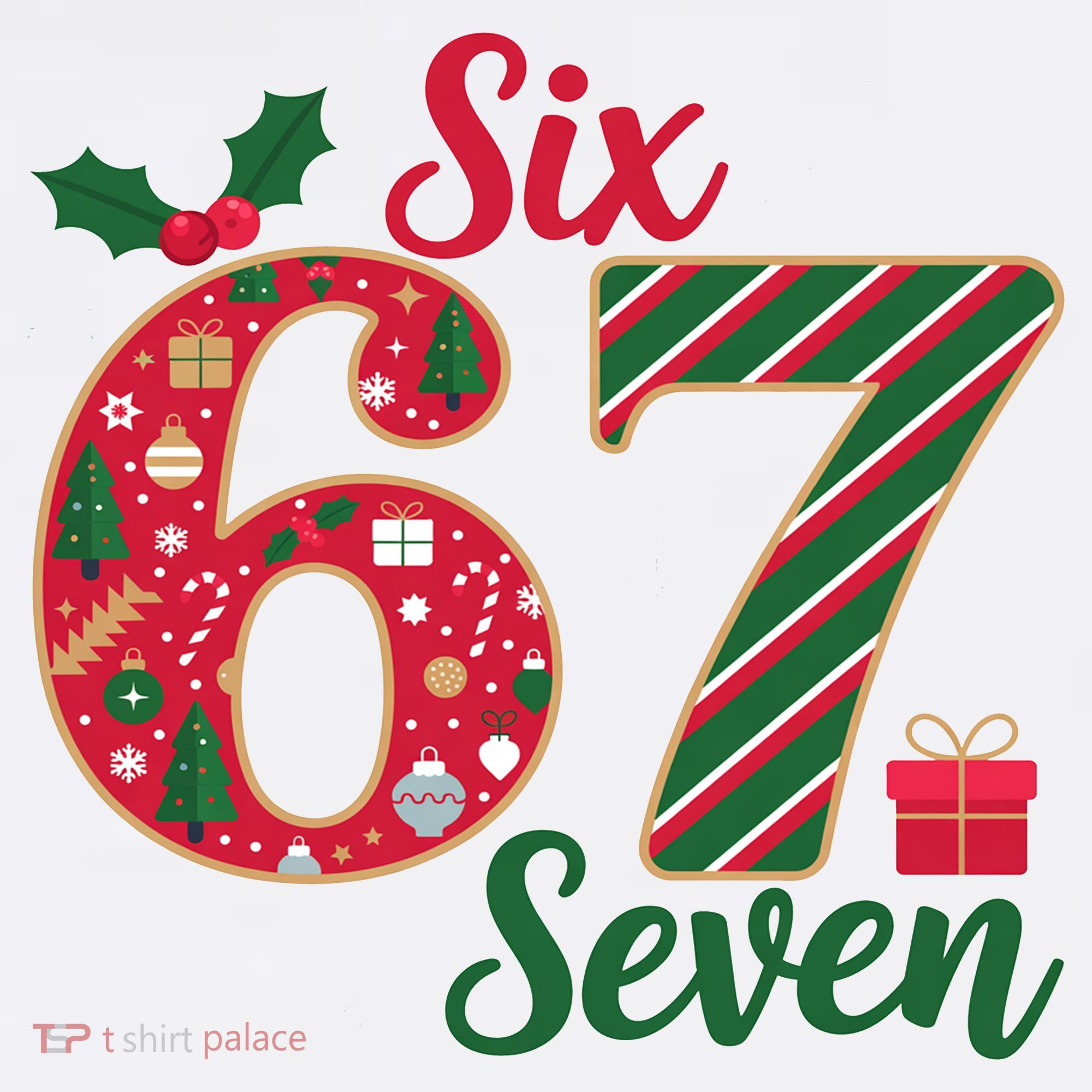 67 Christmas Festive 6-7 Six Seven Meme Visor