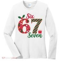 67 Christmas Festive 6-7 Six Seven Meme Women's Long Sleeve Shirt thumb 0