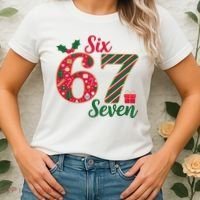 67 Christmas Festive 6-7 Six Seven Meme Women's T-Shirt thumb 2