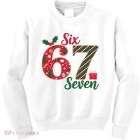 67 Christmas Festive 6-7 Six Seven Meme Kids Sweatshirt thumb 0