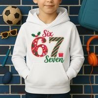 67 Christmas Festive 6-7 Six Seven Meme Kids Hoodie thumb 2