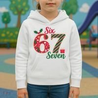67 Christmas Festive 6-7 Six Seven Meme Kids Hoodie thumb 3