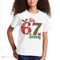 67 Christmas Festive 6-7 Six Seven Meme Kids T-Shirt thumb 2