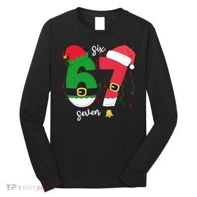 67 Christmas Funny 6-7 Meme Six Seven Xmas Long Sleeve Shirt