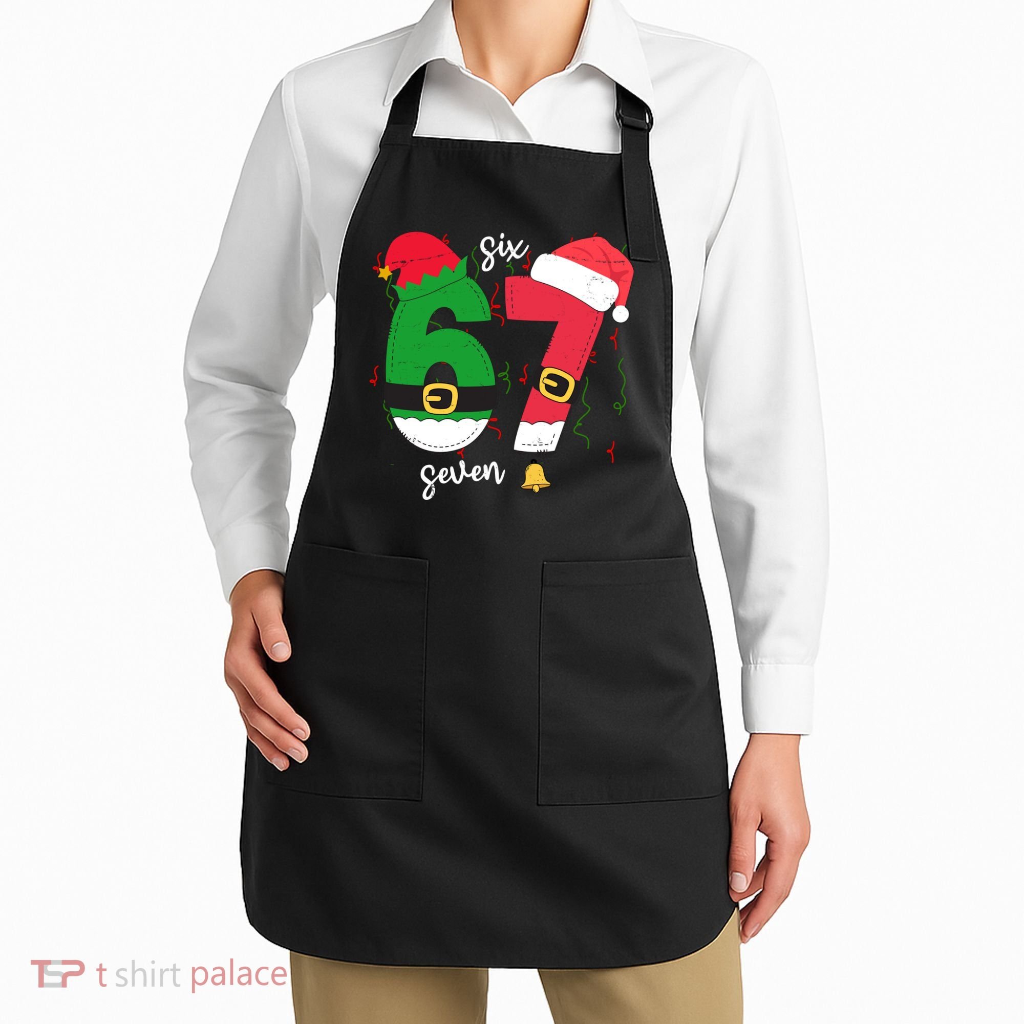 67 Christmas Funny 6-7 Meme Six Seven Xmas Apron