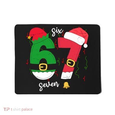 67 Christmas Funny 6-7 Meme Six Seven Xmas Mousepad