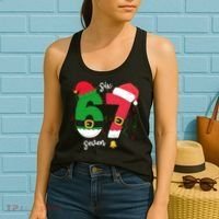67 Christmas Funny 6-7 Meme Six Seven Xmas Women's Tank Top thumb 2