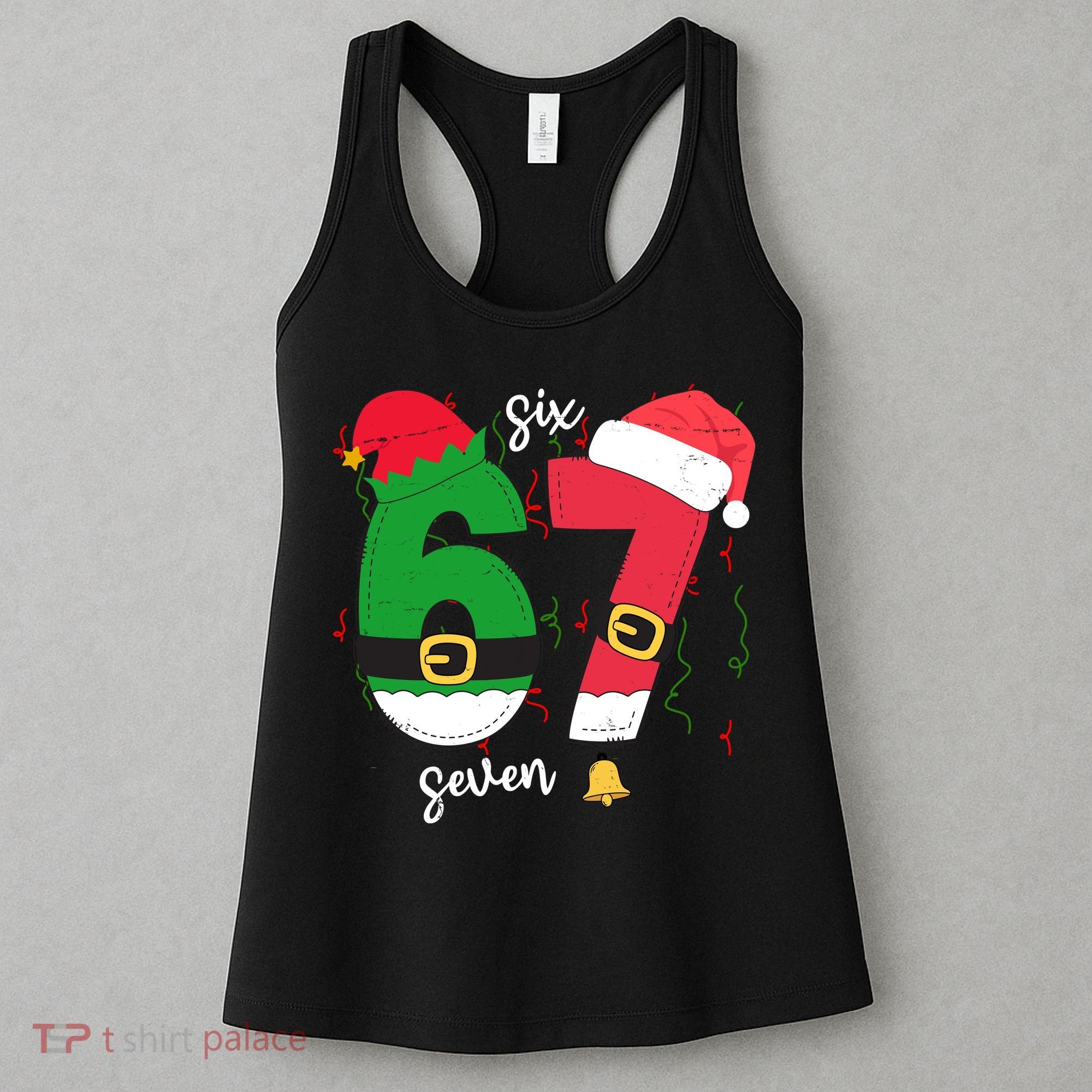 67 Christmas Funny 6-7 Meme Six Seven Xmas Women's Tank Top