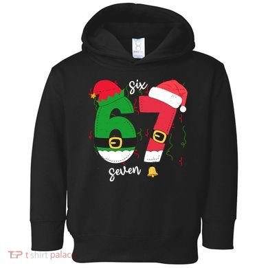 67 Christmas Funny 6-7 Meme Six Seven Xmas Toddler Hoodie