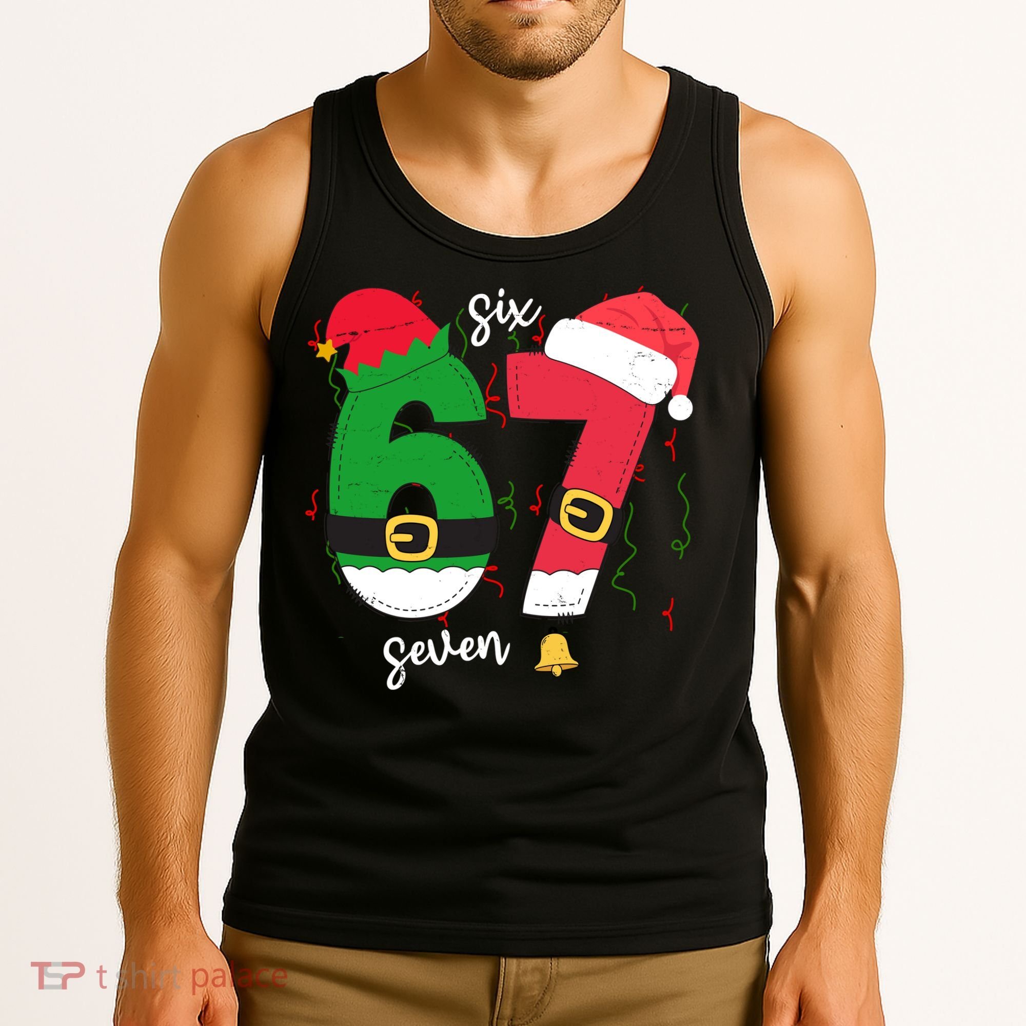 67 Christmas Funny 6-7 Meme Six Seven Xmas Tank Top