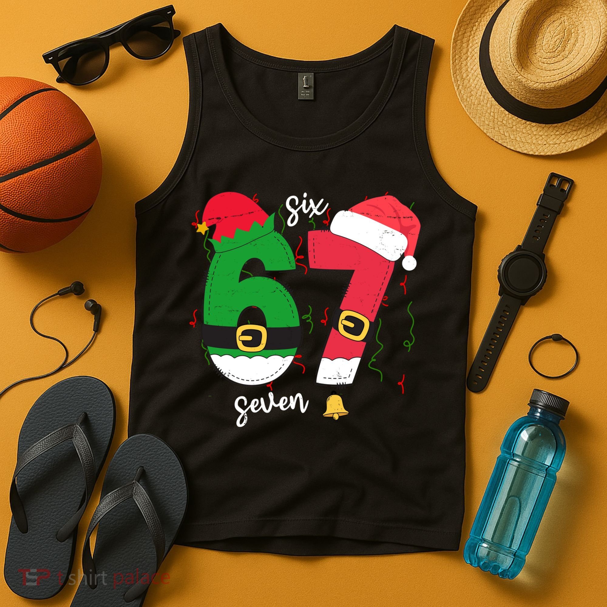67 Christmas Funny 6-7 Meme Six Seven Xmas Tank Top