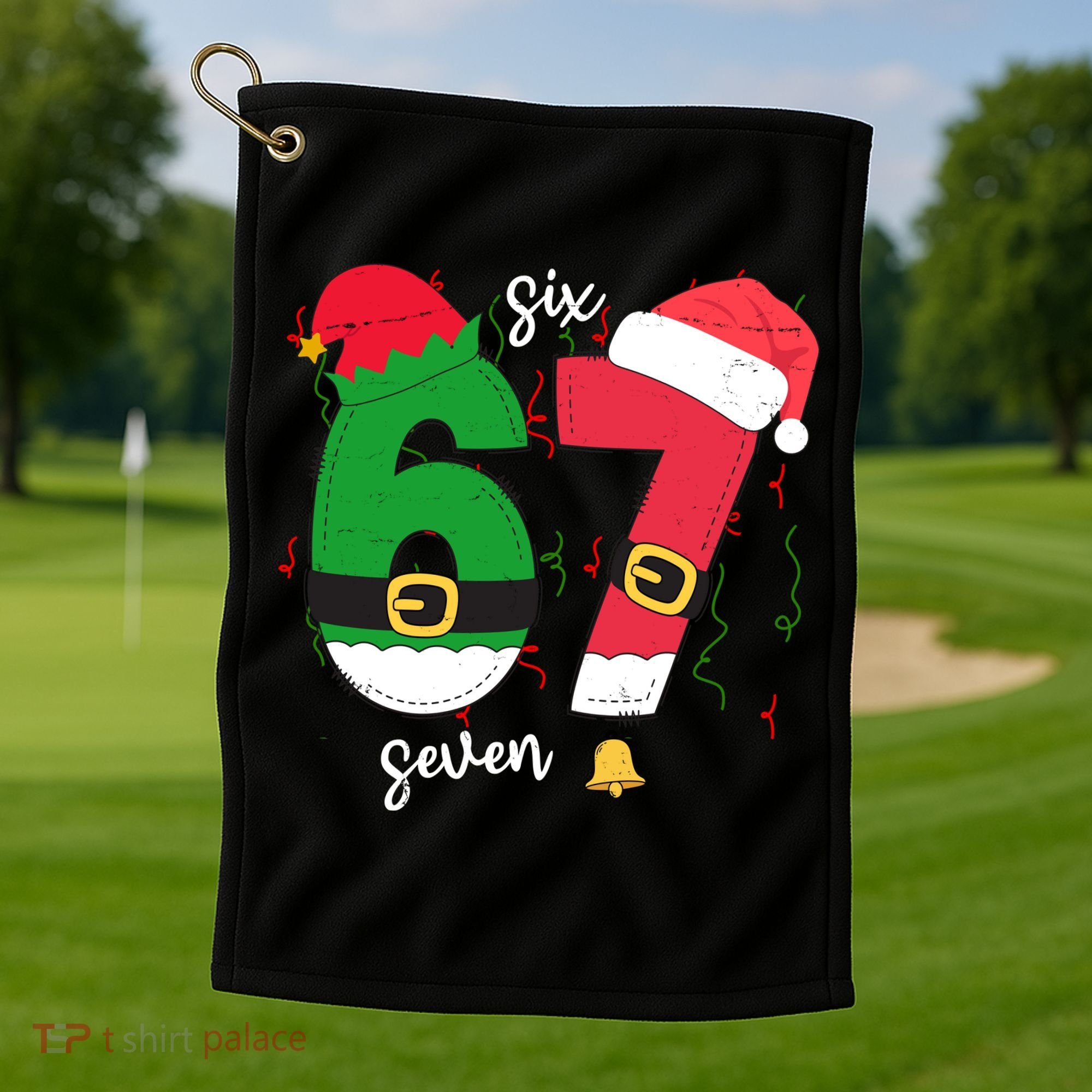 67 Christmas Funny 6-7 Meme Six Seven Xmas Golf Towel