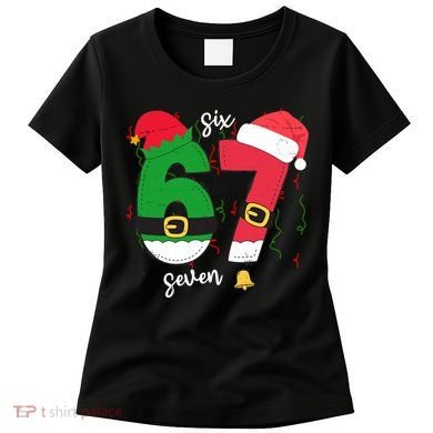 67 Christmas Funny 6-7 Meme Six Seven Xmas Women's T-Shirt