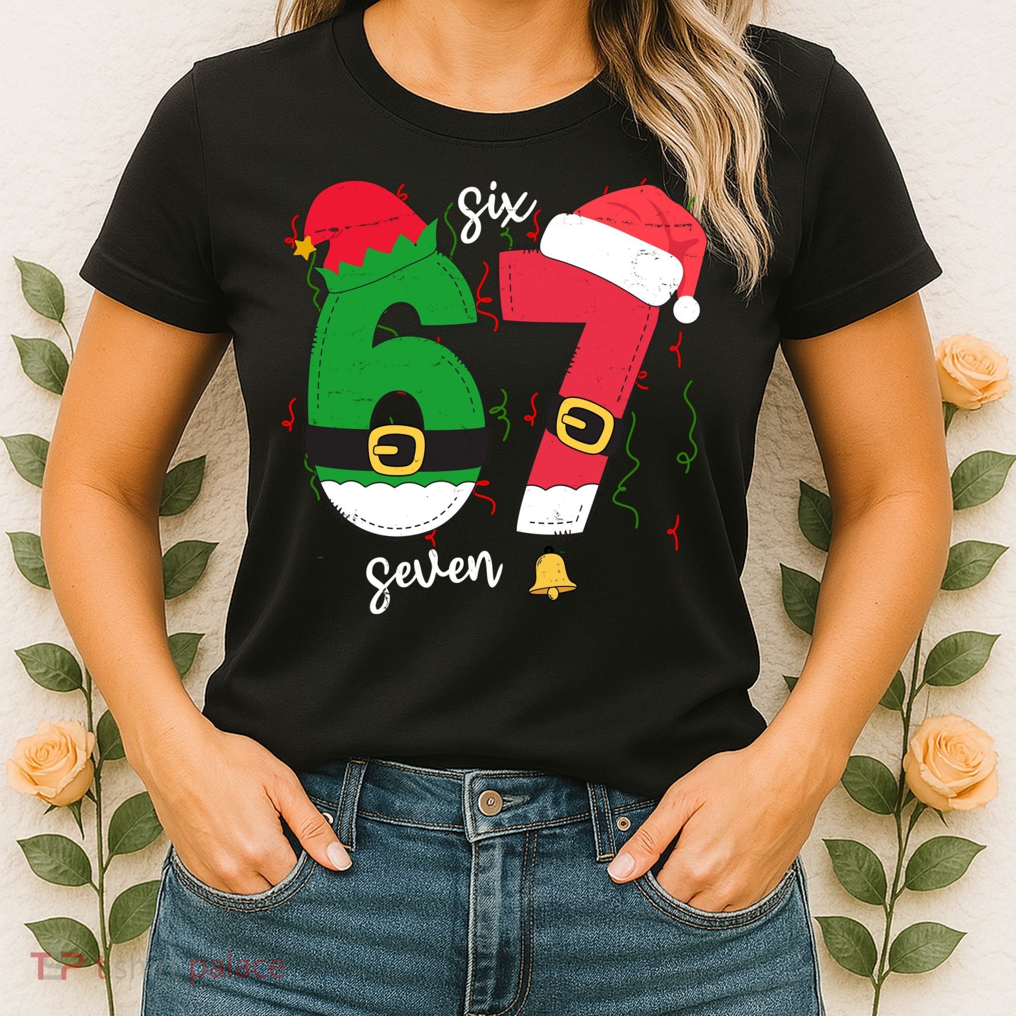 67 Christmas Funny 6-7 Meme Six Seven Xmas Women's T-Shirt