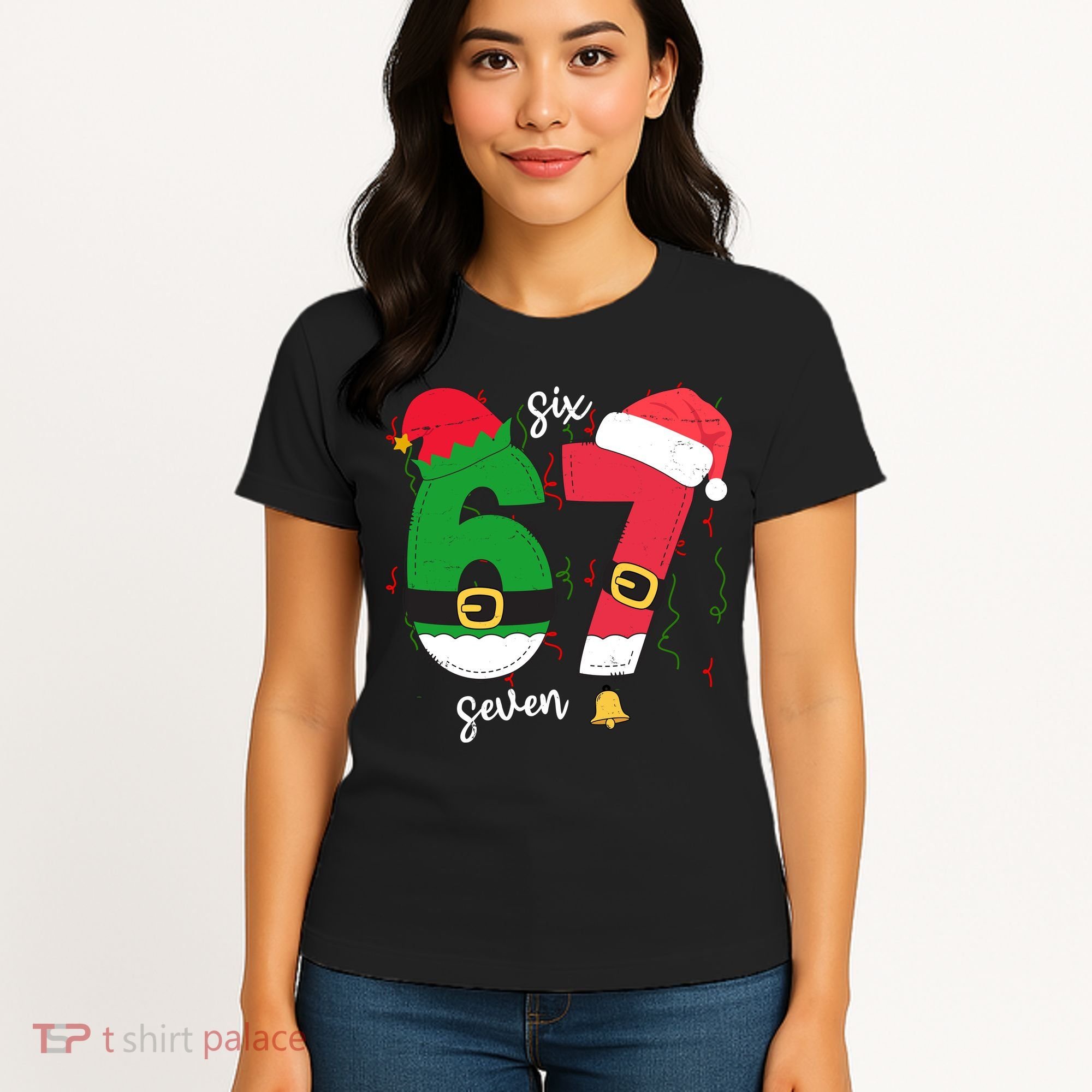 67 Christmas Funny 6-7 Meme Six Seven Xmas Women's T-Shirt