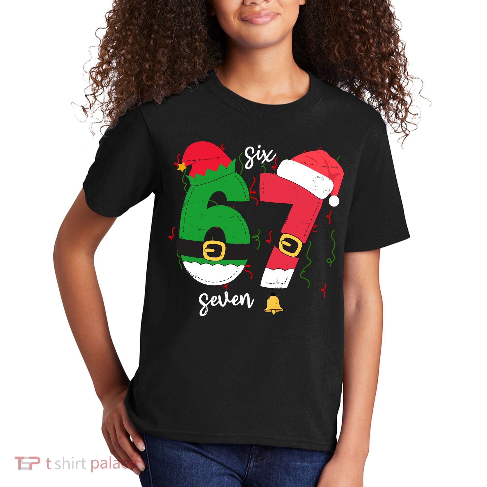 67 Christmas Funny 6-7 Meme Six Seven Xmas Kids T-Shirt