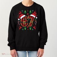 67 Christmas Plaid Number Viral Meme 6-7 Six Seven Women's Sweatshirt thumb 0