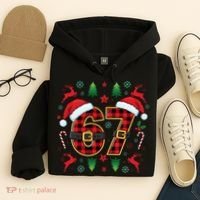67 Christmas Plaid Number Viral Meme 6-7 Six Seven Hoodie thumb 4