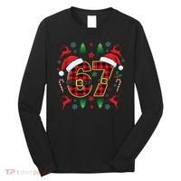 67 Christmas Plaid Number Viral Meme 6-7 Six Seven Long Sleeve Shirt thumb 0