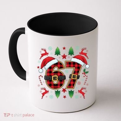 67 Christmas Plaid Number Viral Meme 6-7 Six Seven Coffee Mug