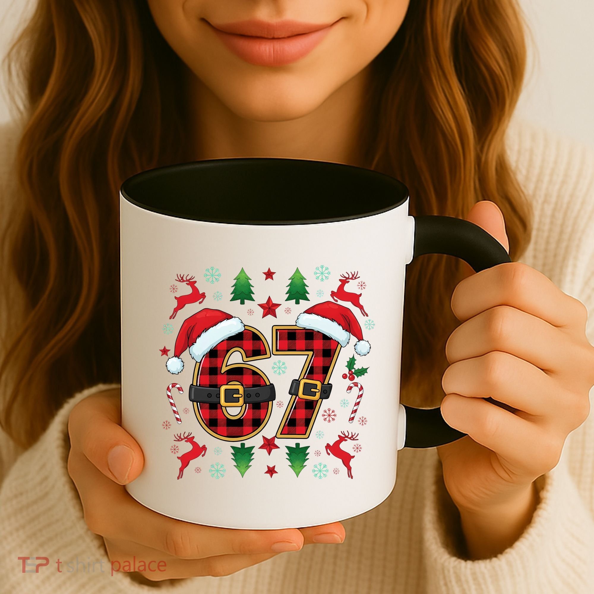 67 Christmas Plaid Number Viral Meme 6-7 Six Seven Coffee Mug