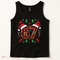 67 Christmas Plaid Number Viral Meme 6-7 Six Seven Tank Top thumb 2