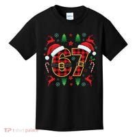 67 Christmas Plaid Number Viral Meme 6-7 Six Seven Kids T-Shirt thumb 0