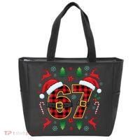 67 Christmas Plaid Number Viral Meme 6-7 Six Seven Tote Bag thumb 0