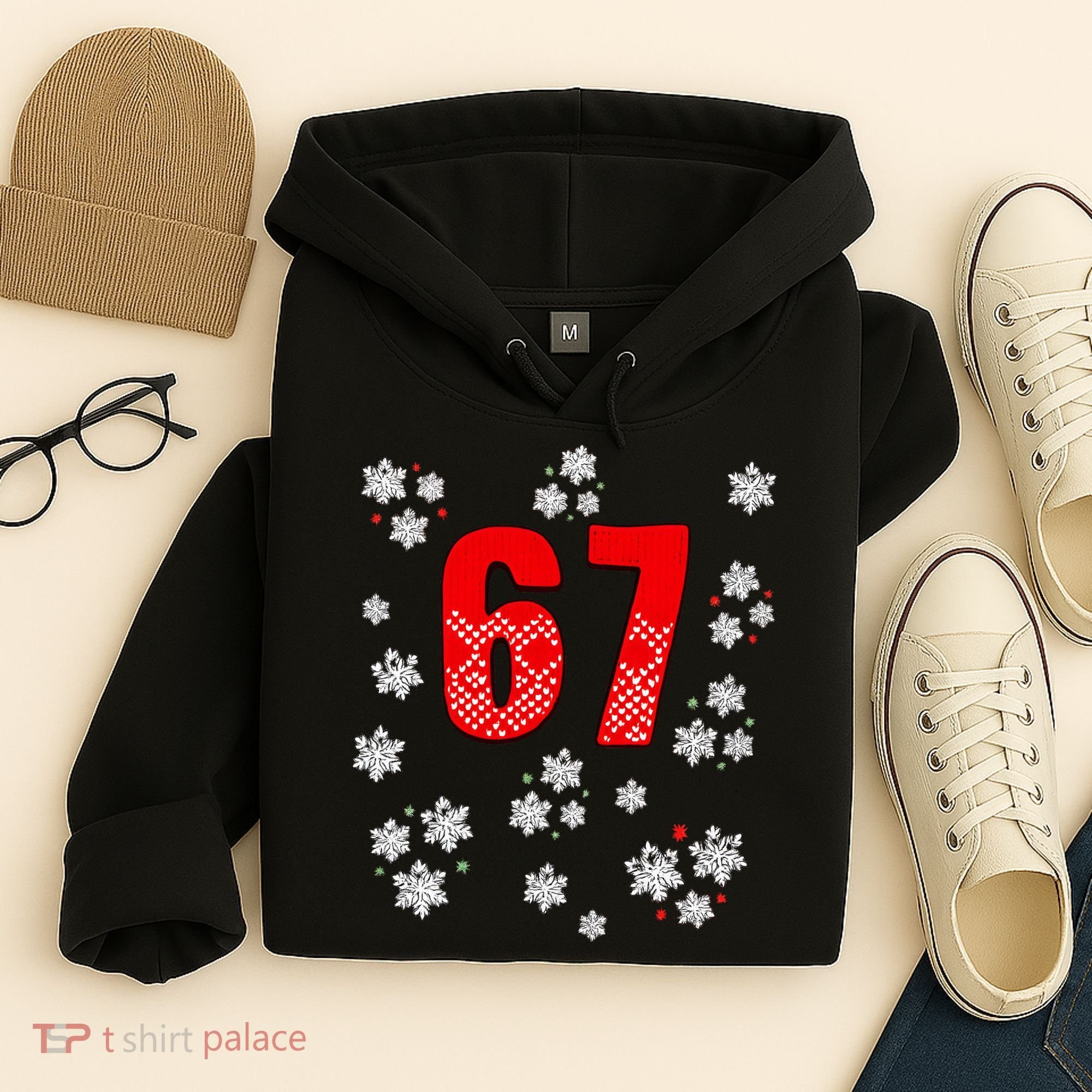 67 Christmas Snowflake Ugly Sweater 6-7 Meme Hoodie