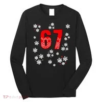67 Christmas Snowflake Ugly Sweater 6-7 Meme Long Sleeve Shirt thumb 0