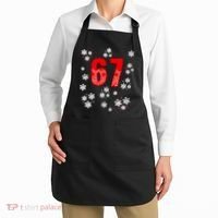 67 Christmas Snowflake Ugly Sweater 6-7 Meme Apron thumb 2
