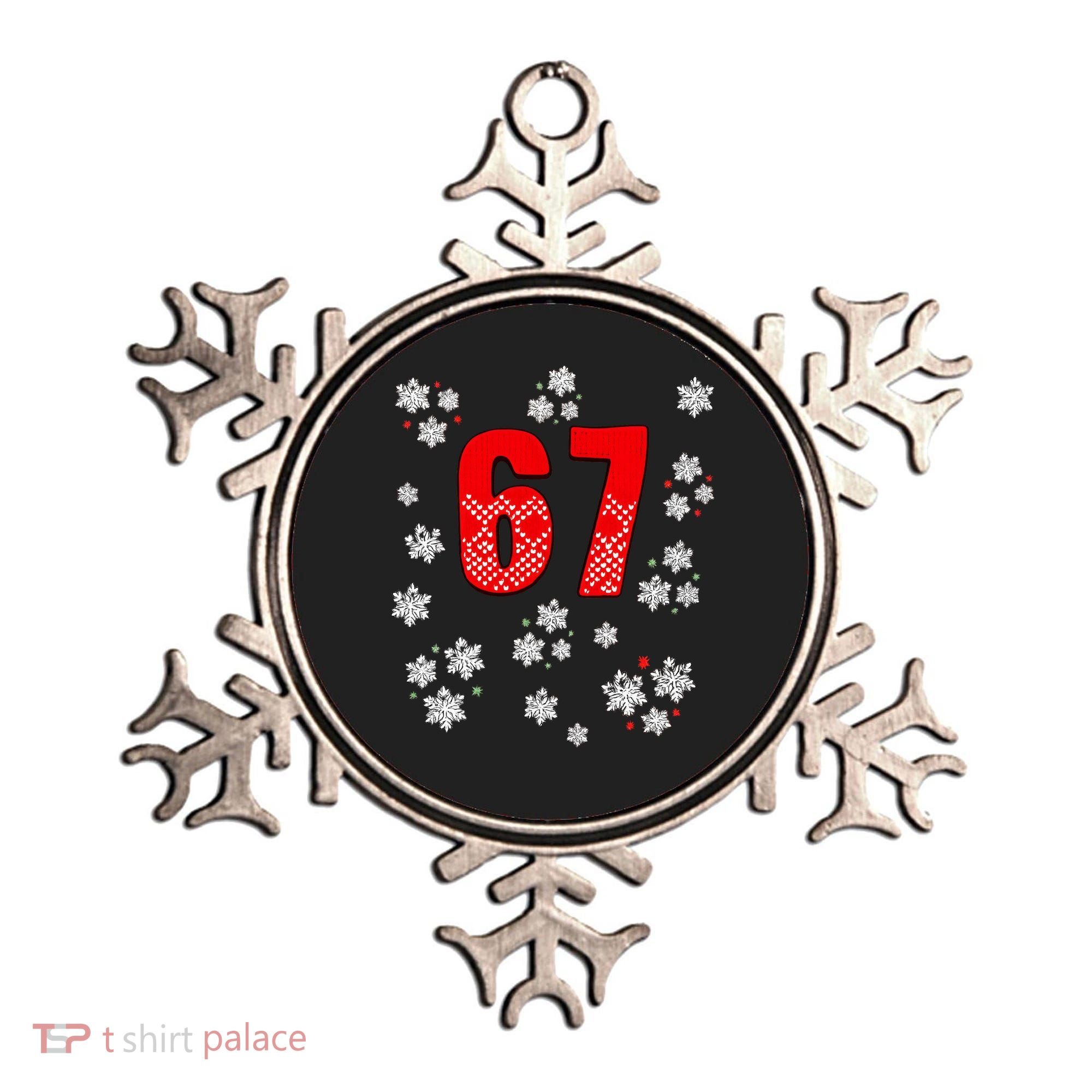 67 Christmas Snowflake Ugly Sweater 6-7 Meme Ornament